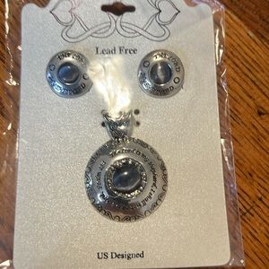 earrings and pendant set